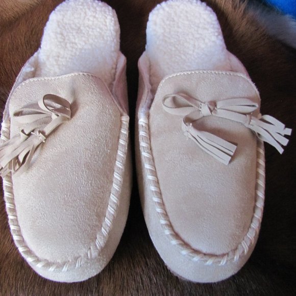 DREAMS PAIRS LADIES FAUX SHERPA & FAUX SUEDE SLIPPERS NEW IN BOX - Picture 1 of 9